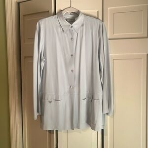 Coldwater Creek long-sleeve button-up tunic  and lower front pockets with button
